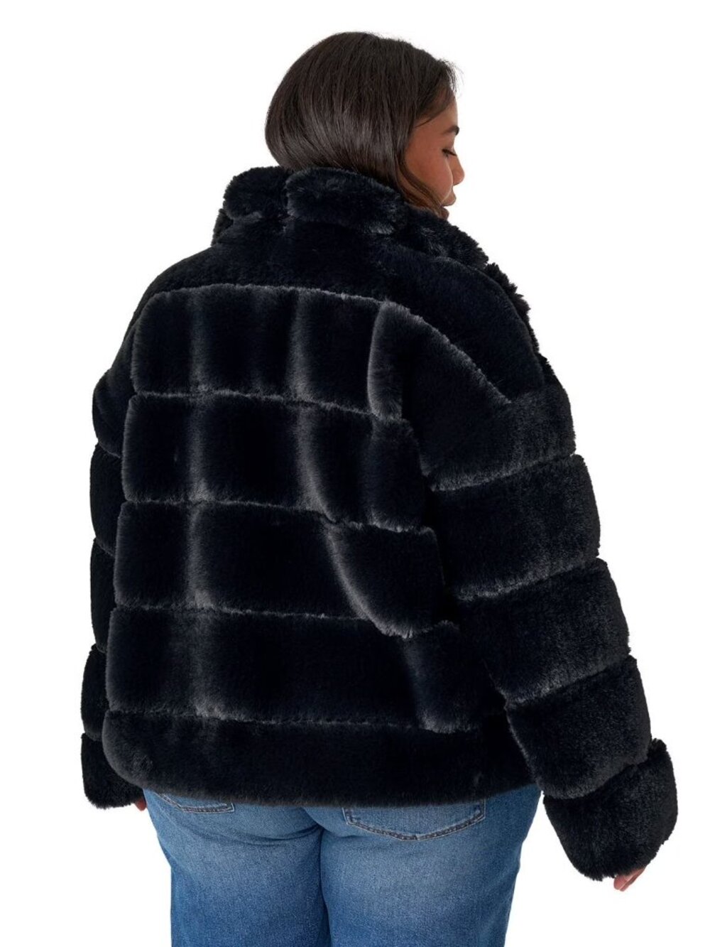 NEW Edited by Hunter McGrady Women's Faux Fur Jacket Black 3X - Picture 3 of 8